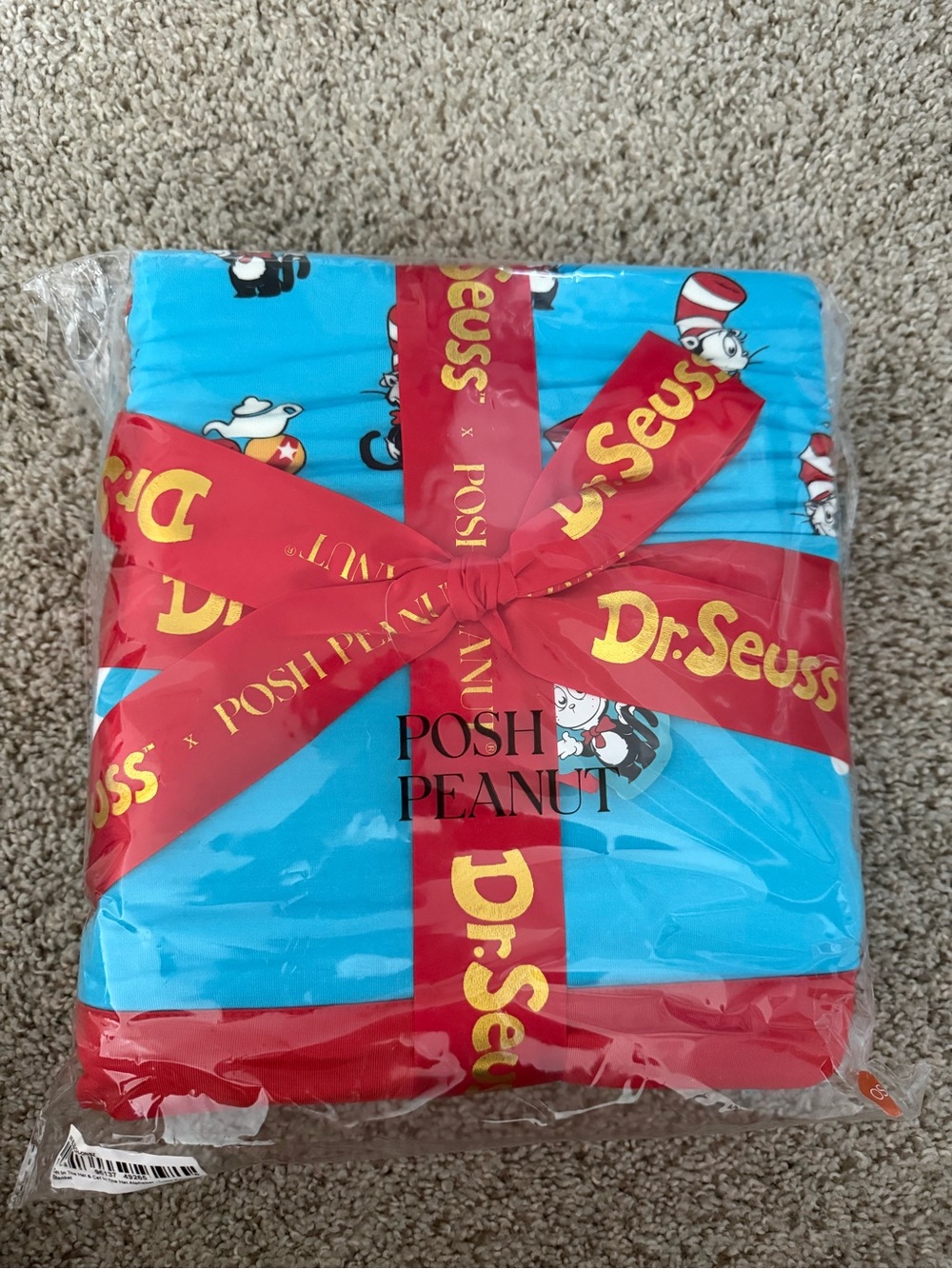 Posh Peanut Dr. Seuss cat in the hat Alphabet patoo Blanket